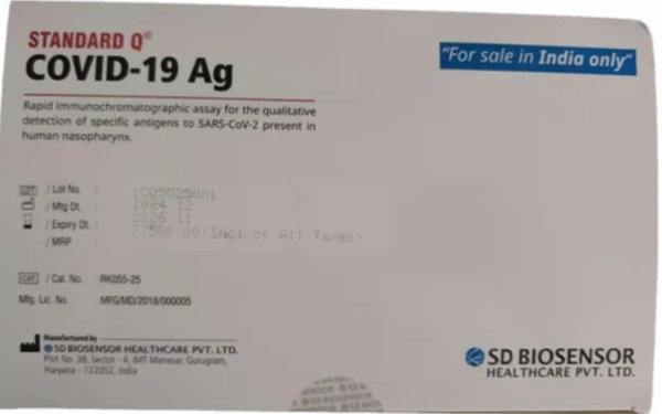 SD Biosensor Standard Q Corona Test Kit, 25 Tests