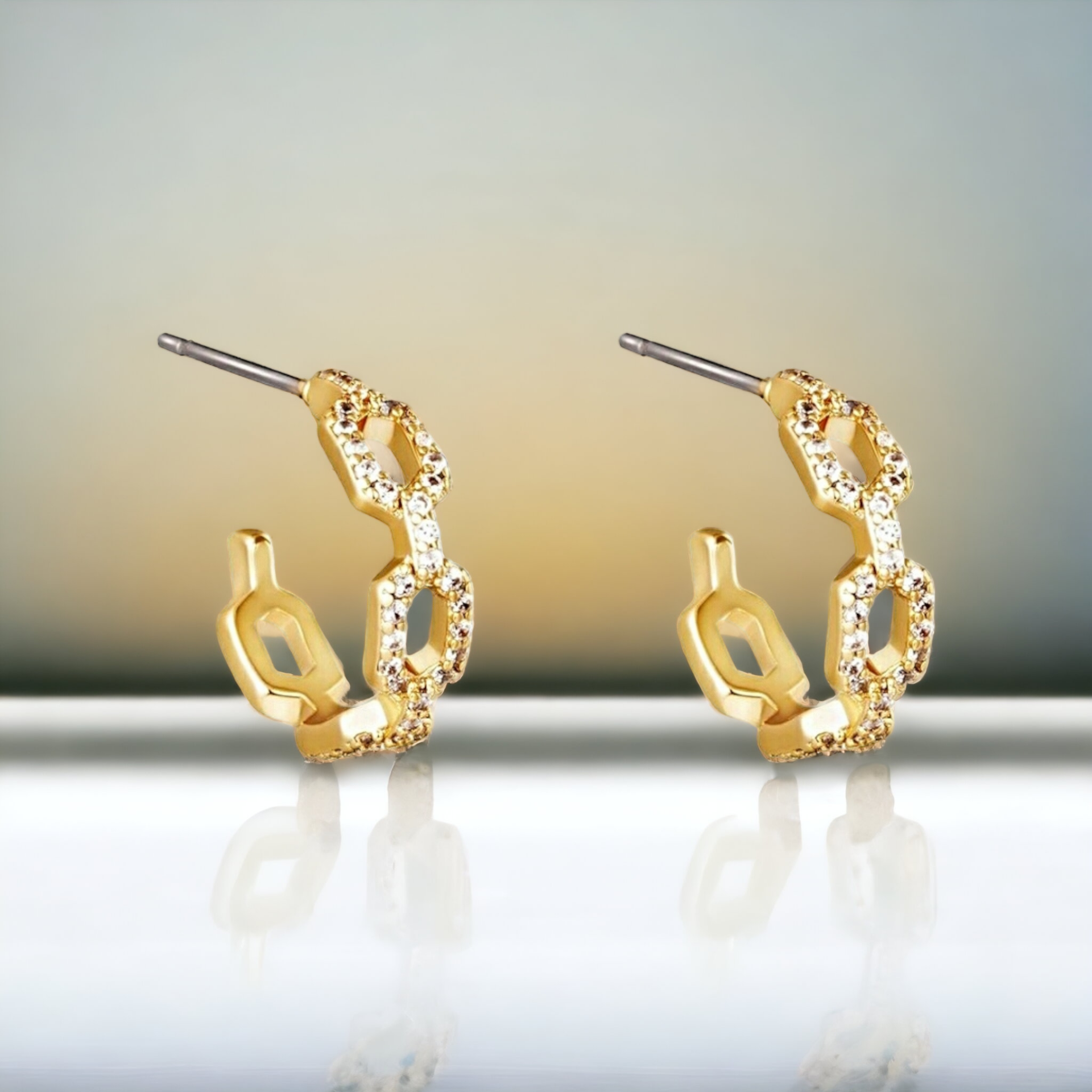 Oorbellen Diamond Linked