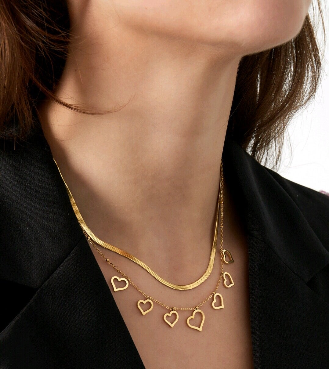 Ketting Chunky hearts