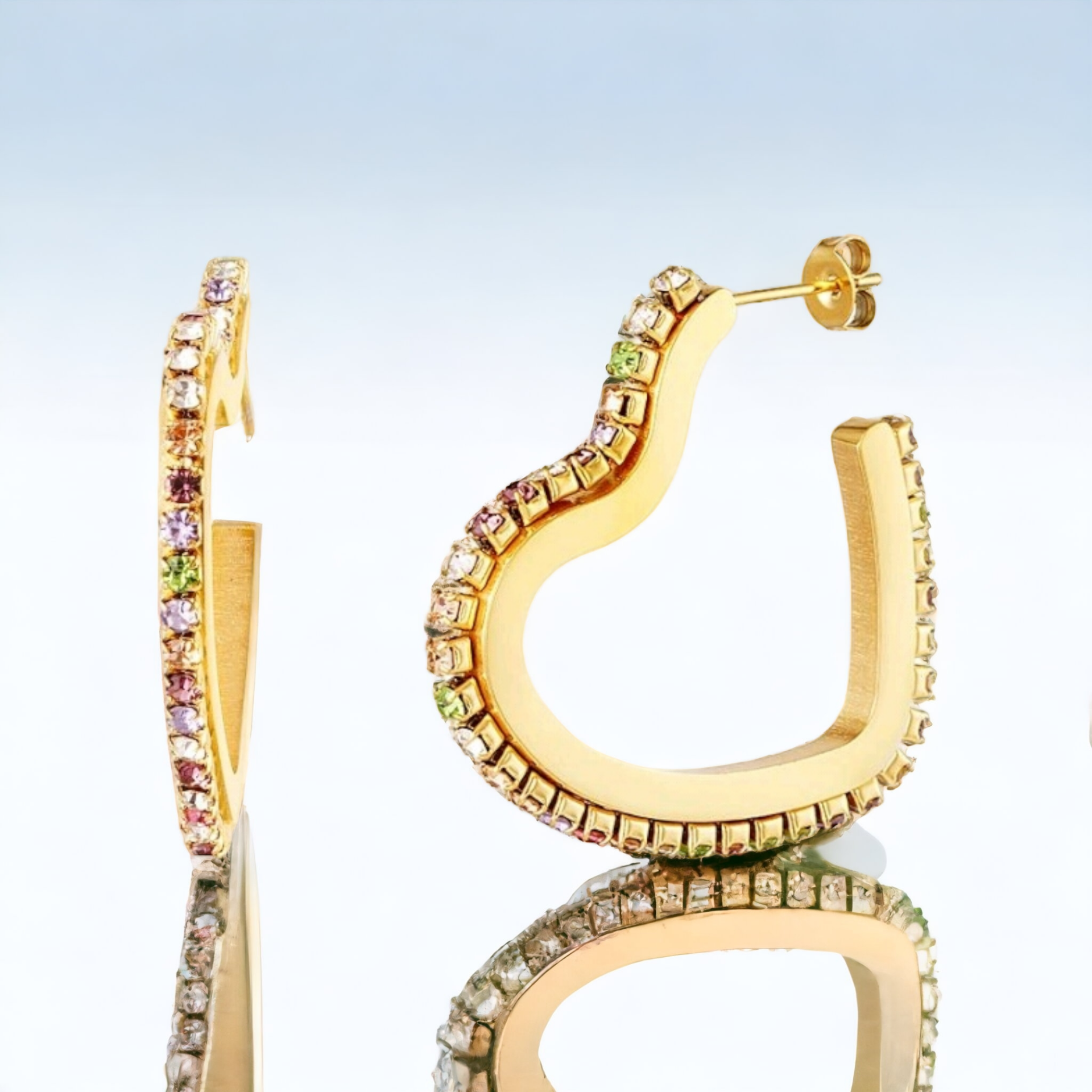 Oorbellen Multicolor heart