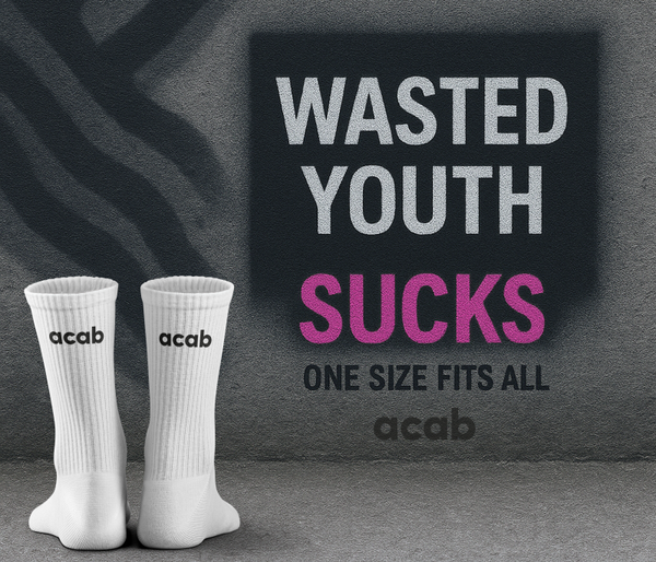 ACAB small Socken I white