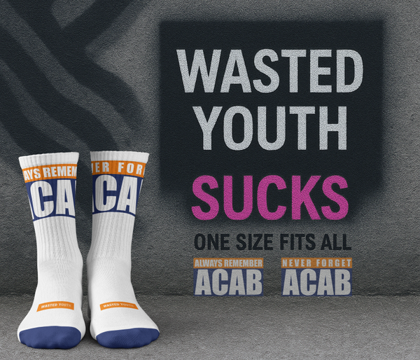 ACAB - Always Remember - Never Forget Socken I white