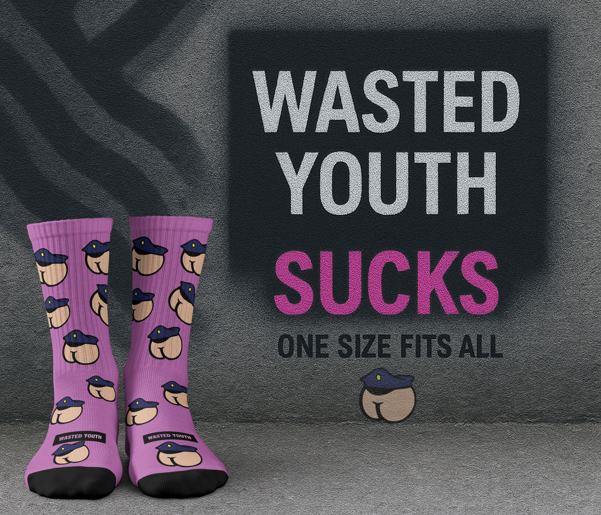 BULLENARSCH Socken I light purple