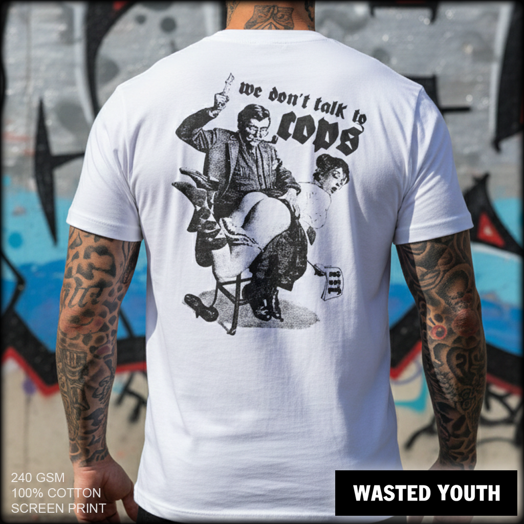 Don`t Talk To Cops I Shirt II white
