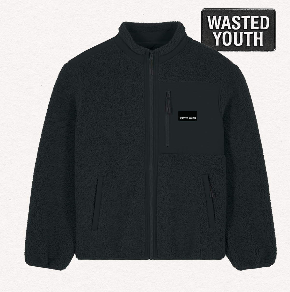 Logo Patch I Sherpa Jacket black