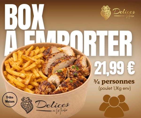 Box Poulet Frites Maison | ¾ personnes (poulet 1,1Kg env)