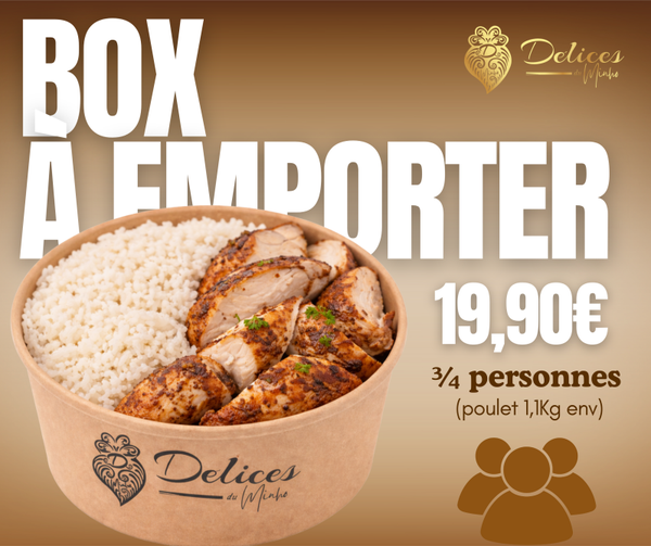 Box Poulet Riz | ¾ personnes (poulet 1,1Kg env)