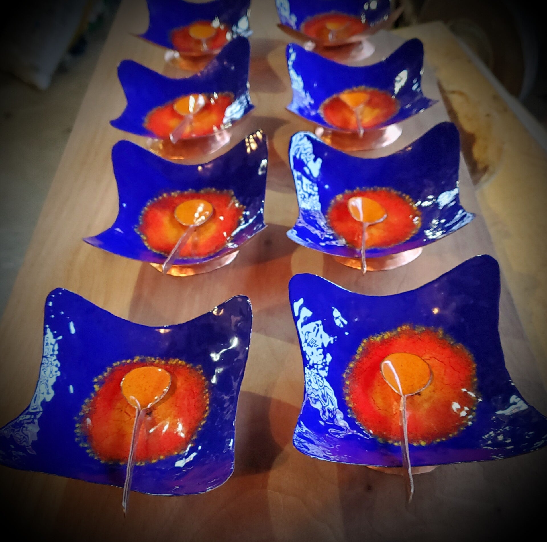 Square salt cellar w/spoon