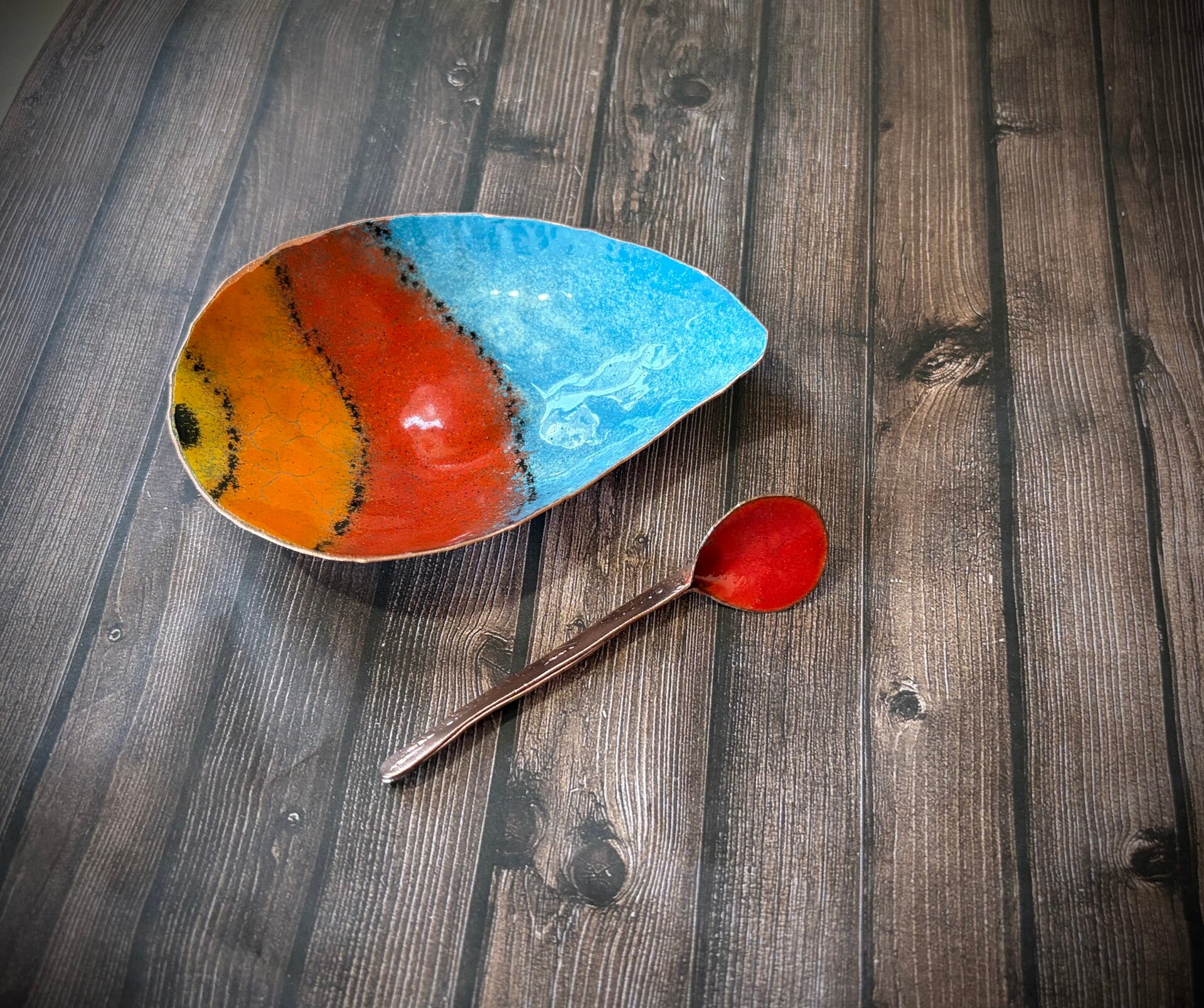 Teardrop Rainbow Salt Cellar