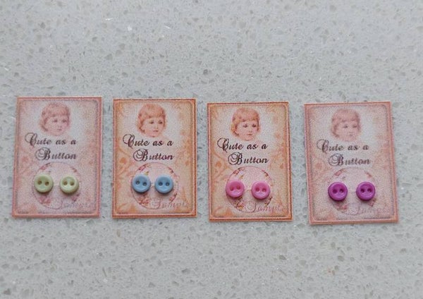 Pastel knopen kaartjes