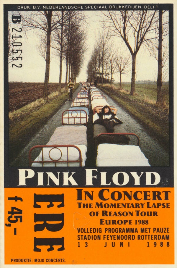 Pink Floyd -Stadion Feijenoord, Rotterdam, June 13, 1988 [Holland, Ere] - Ticket
