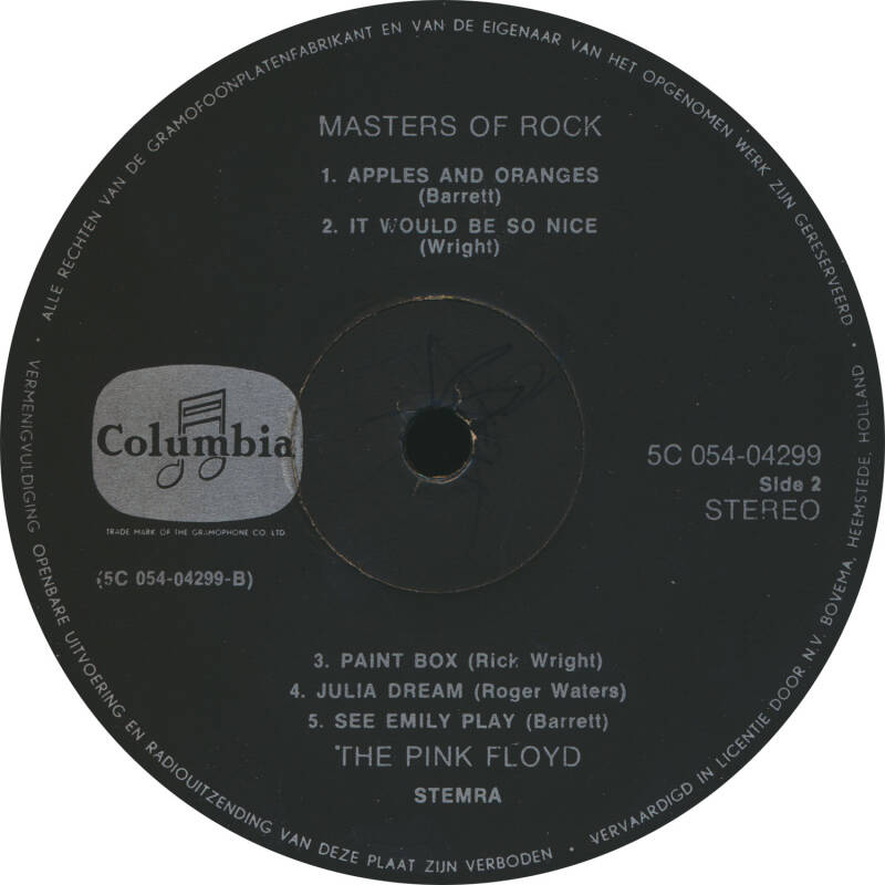 蘭LP Pink Floyd Masters Of Rock 5C05404299 COLUMBIA /00260 Pink Floyd – Masters Of Rock – Vinyl (LP, Compilation + 2