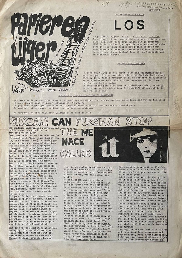 Pink Floyd et al. - De Papieren Tijder / Witte Krant - May 26, 1967 [Holland] - Magazine
