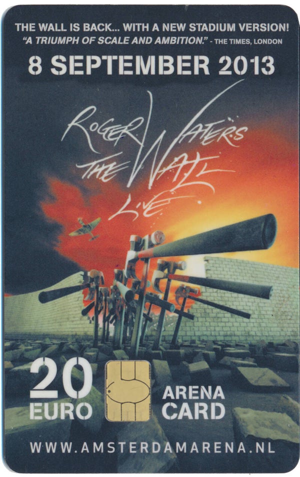 Roger Waters - Amsterdam Arena, Amsterdam - September 8, 2013 [Holland] - Catering Card