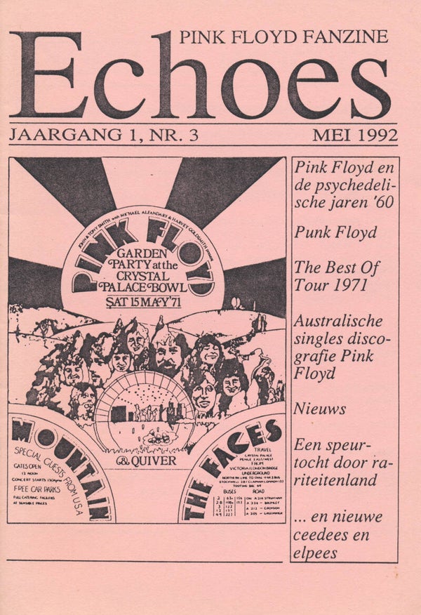 Pink Floyd - Echoes 3, May 1992 [Holland] - Magazine