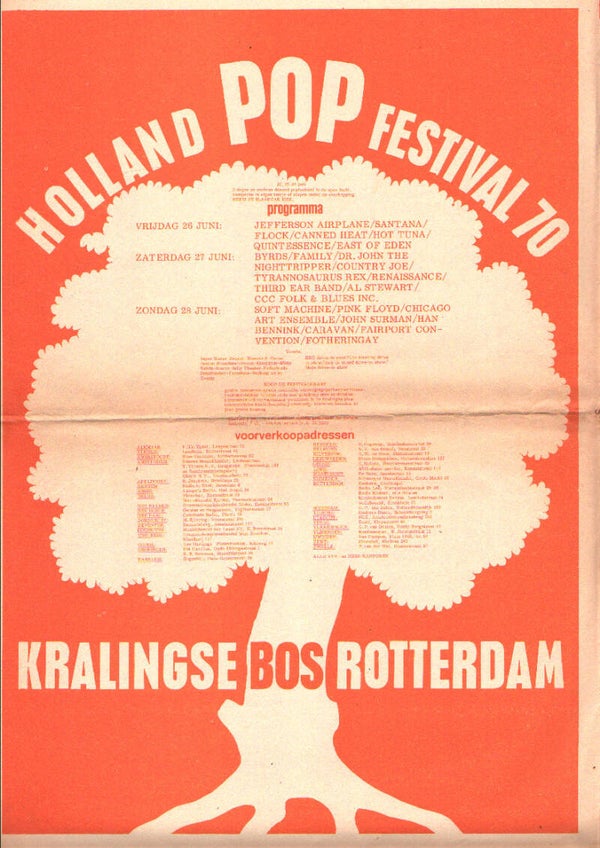 Pink Floyd - Holland Pop Festival Rotterdam - 1970 [Holland] - Magazine Poster