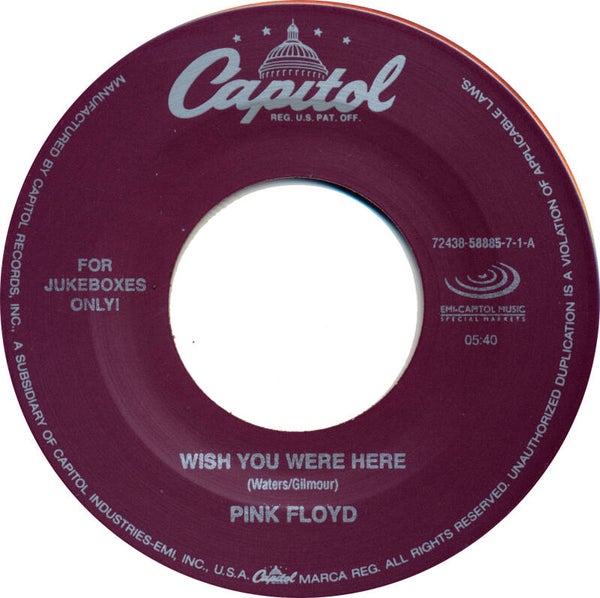 Pink Floyd - Wish You Were Here [USA, jukebox] - 7"