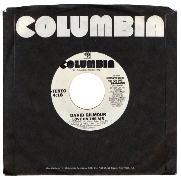 David Gilmour - Love On The Air [USA, promo] - 7"