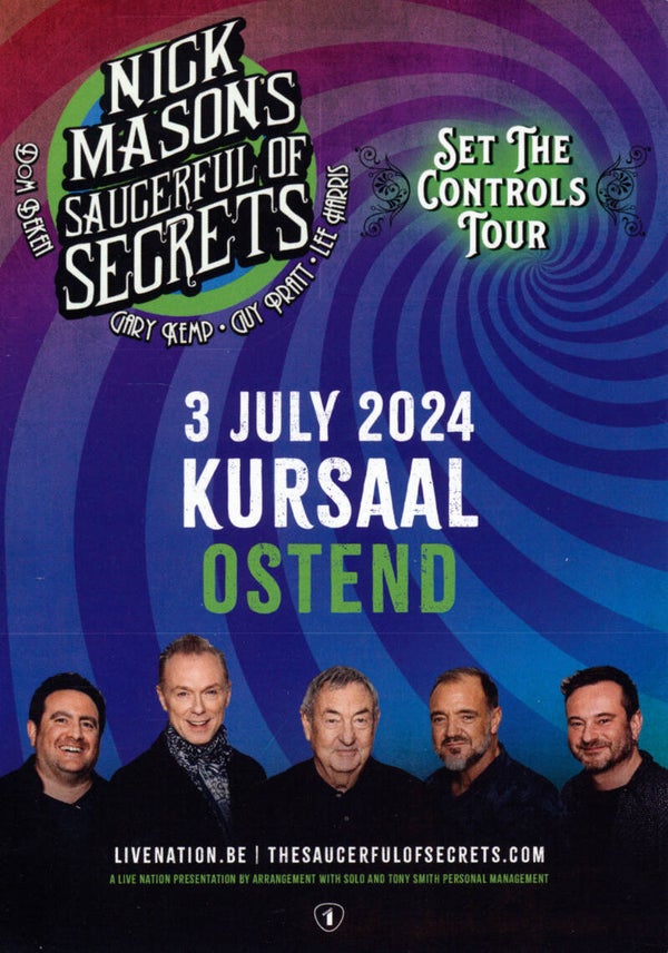 Nick Mason's Saucerful Of Secrets - Kursaal, Ostend, 3 July 2024 [Belgium] - Handbill