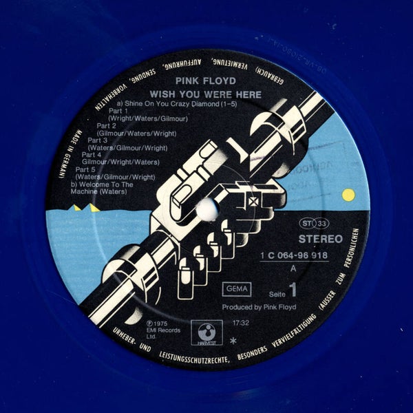 Pink Floyd - Wish You Were Here [Holland/Germany, blue vinyl, export/contract promo] - LP