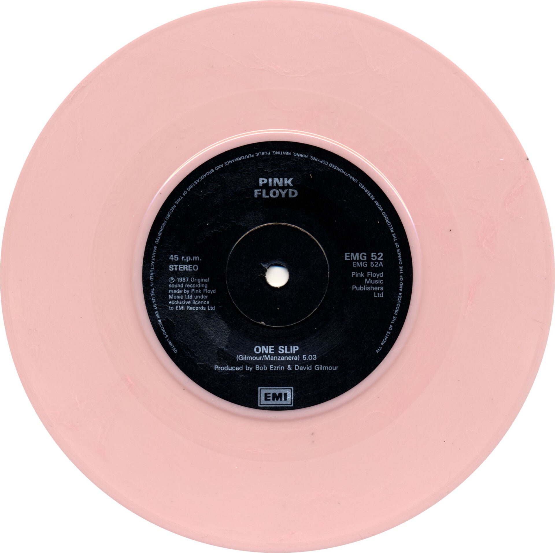 Pink Floyd - One Slip [UK, pink vinyl] - 7"