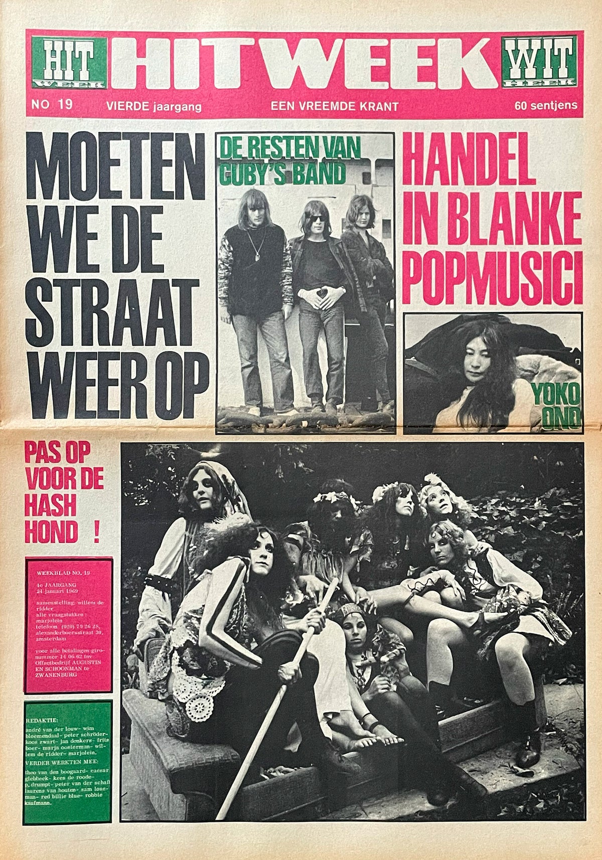 Pink Floyd et al. - Hitweek - January 24, 1969 [Holland] - Magazine ...