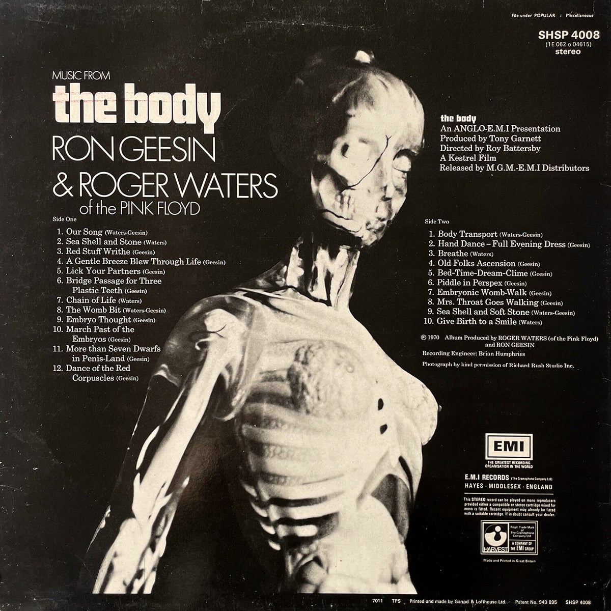 Roger Waters + Ron Geesin - Music From The Body [UK, black/silver 