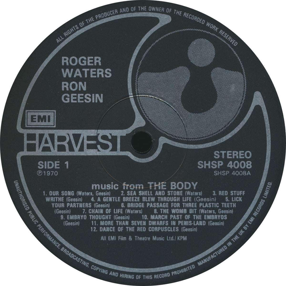 Roger Waters + Ron Geesin - Music From The Body [UK, black/silver 