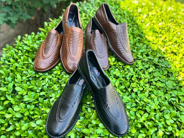 Classic Punch-Cut Punjabi Leather Khussa