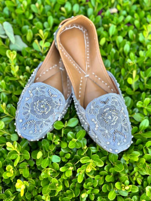 Midnight Blue Embroidered Loafer