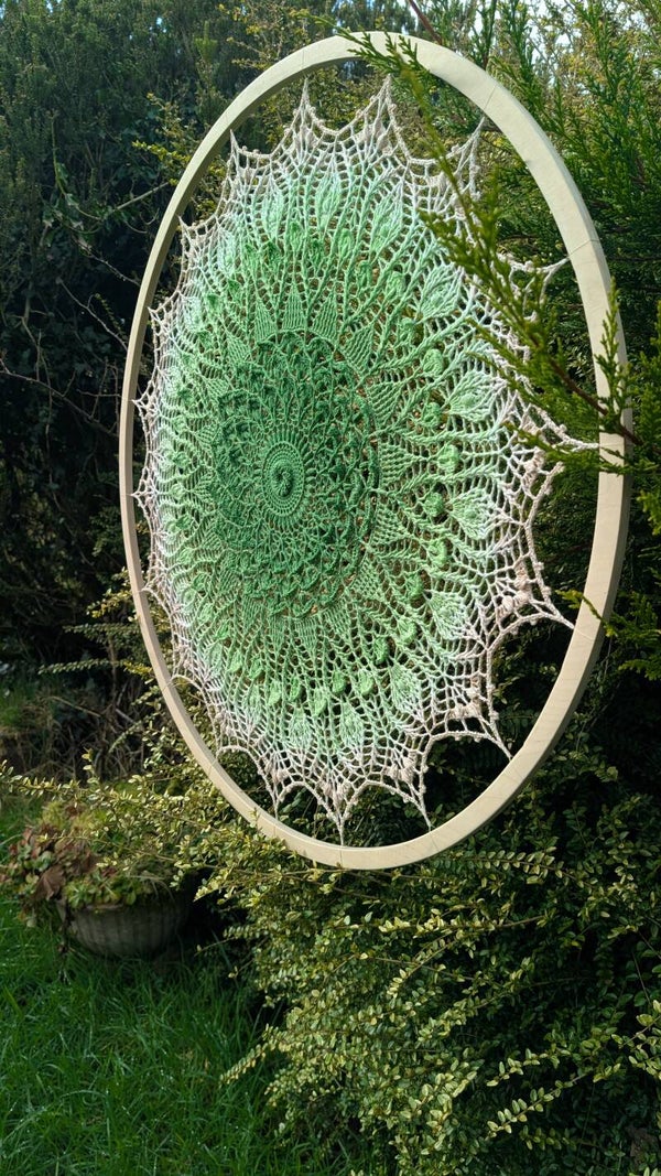 Moss crochet mandala wall art 83cm