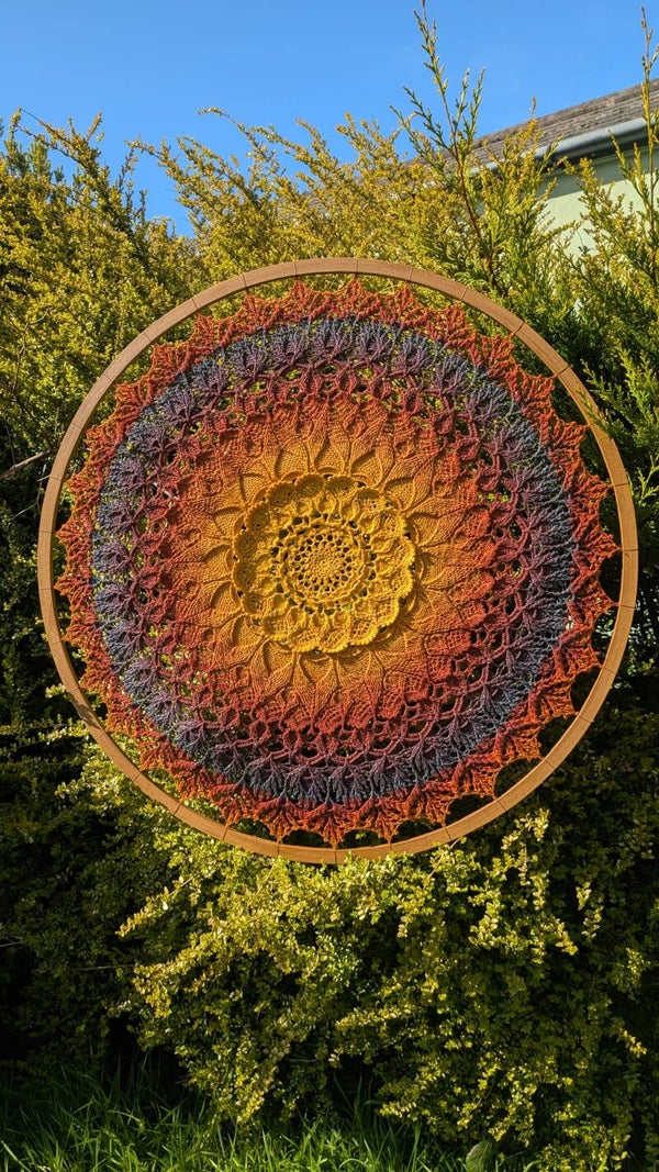 Sunset Mandala wall art