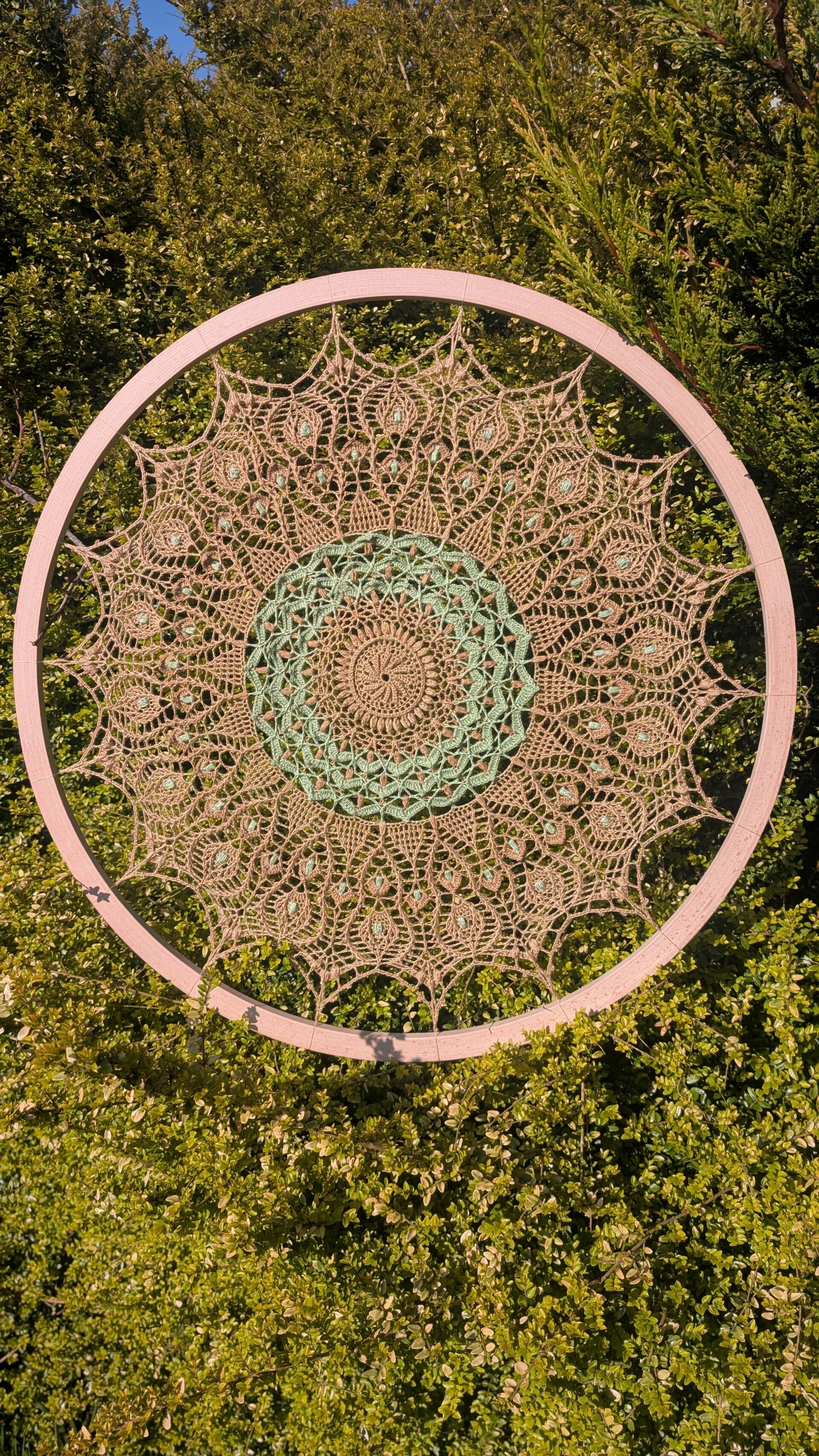 Sand and moss Mandala wall art 60cm