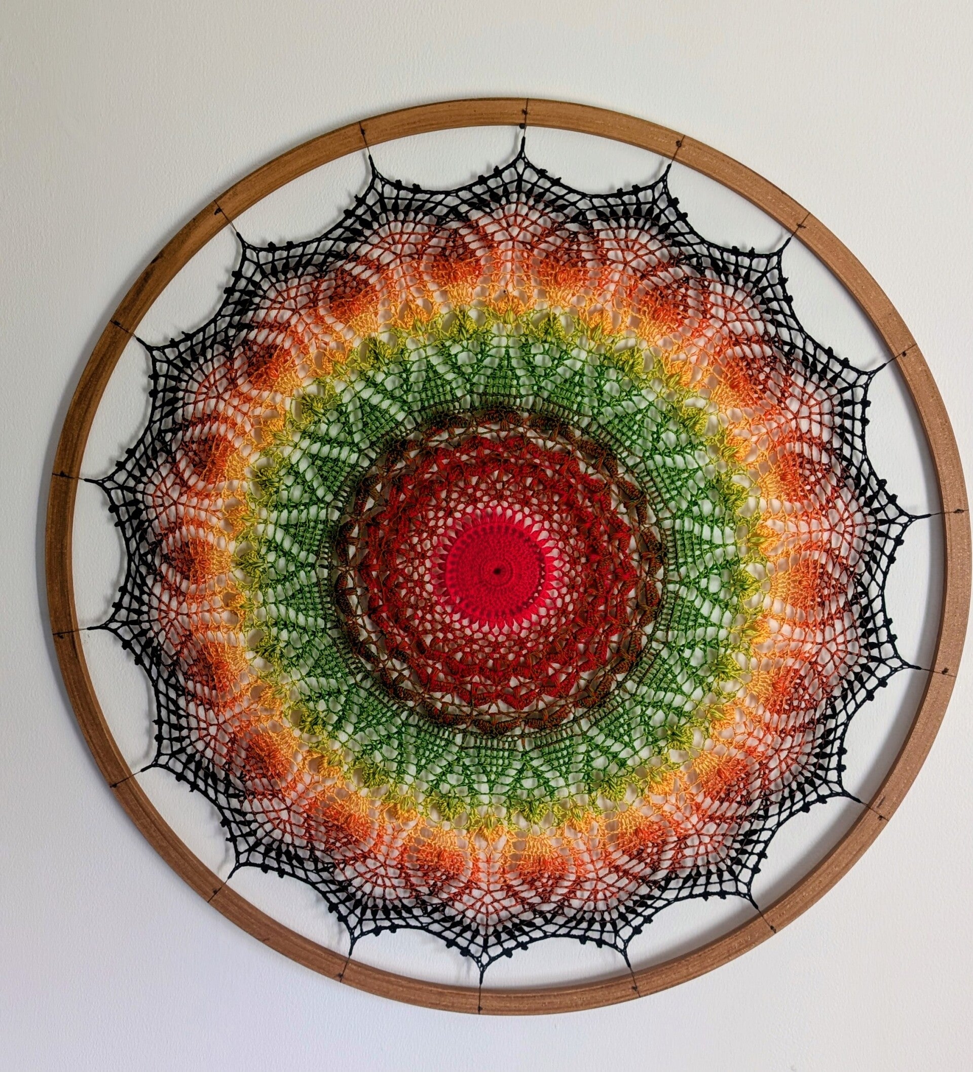 Tropical blaze Mandala wall art 80cm