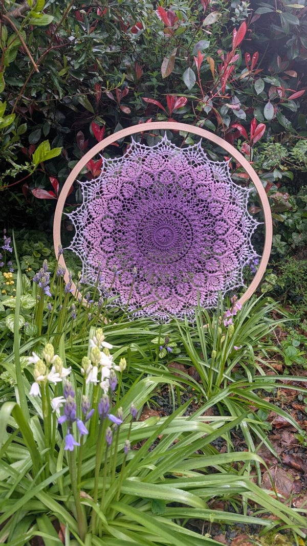 Lavender bloom Mandala wall art