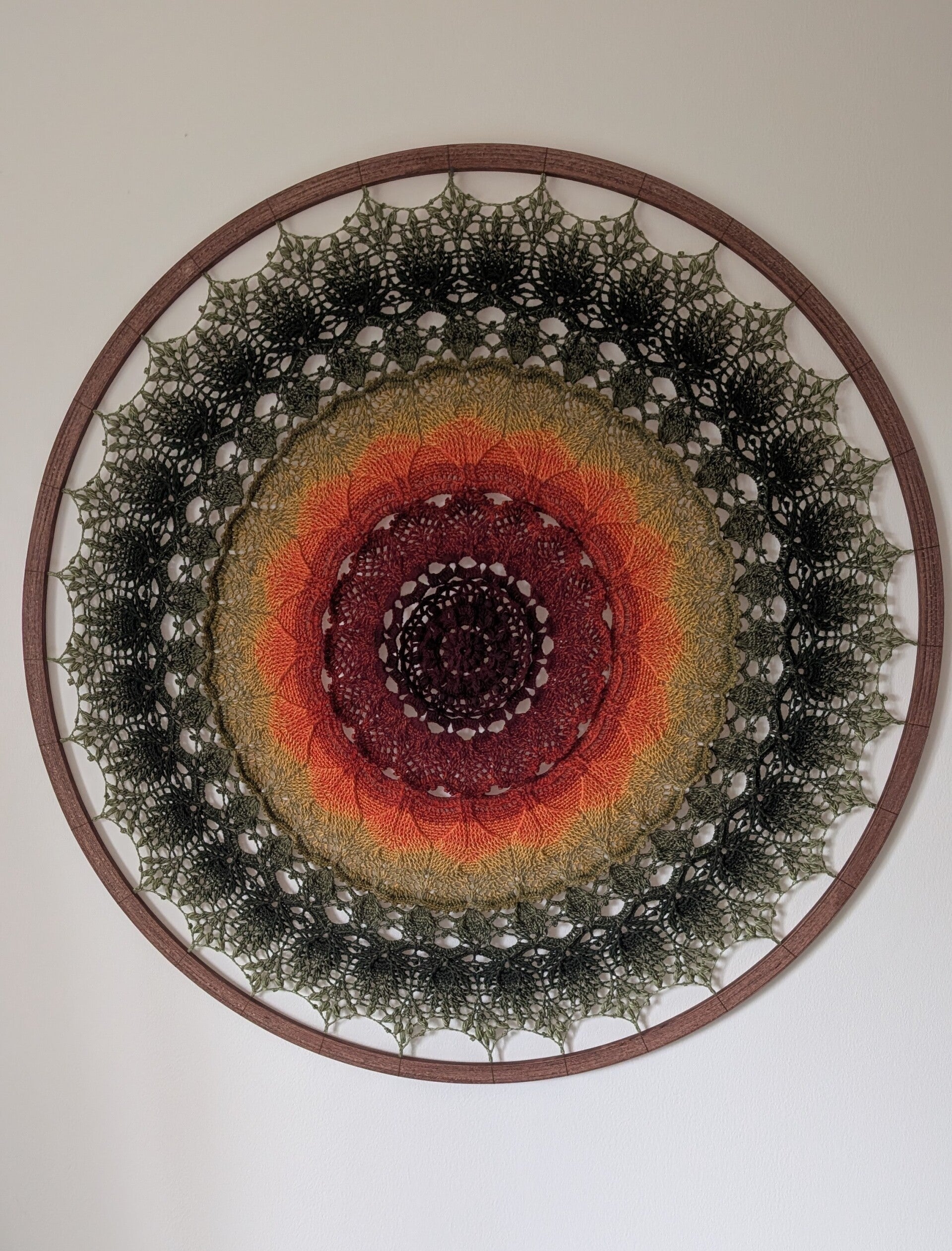 Autumn leafs Mandala wall art 90cm