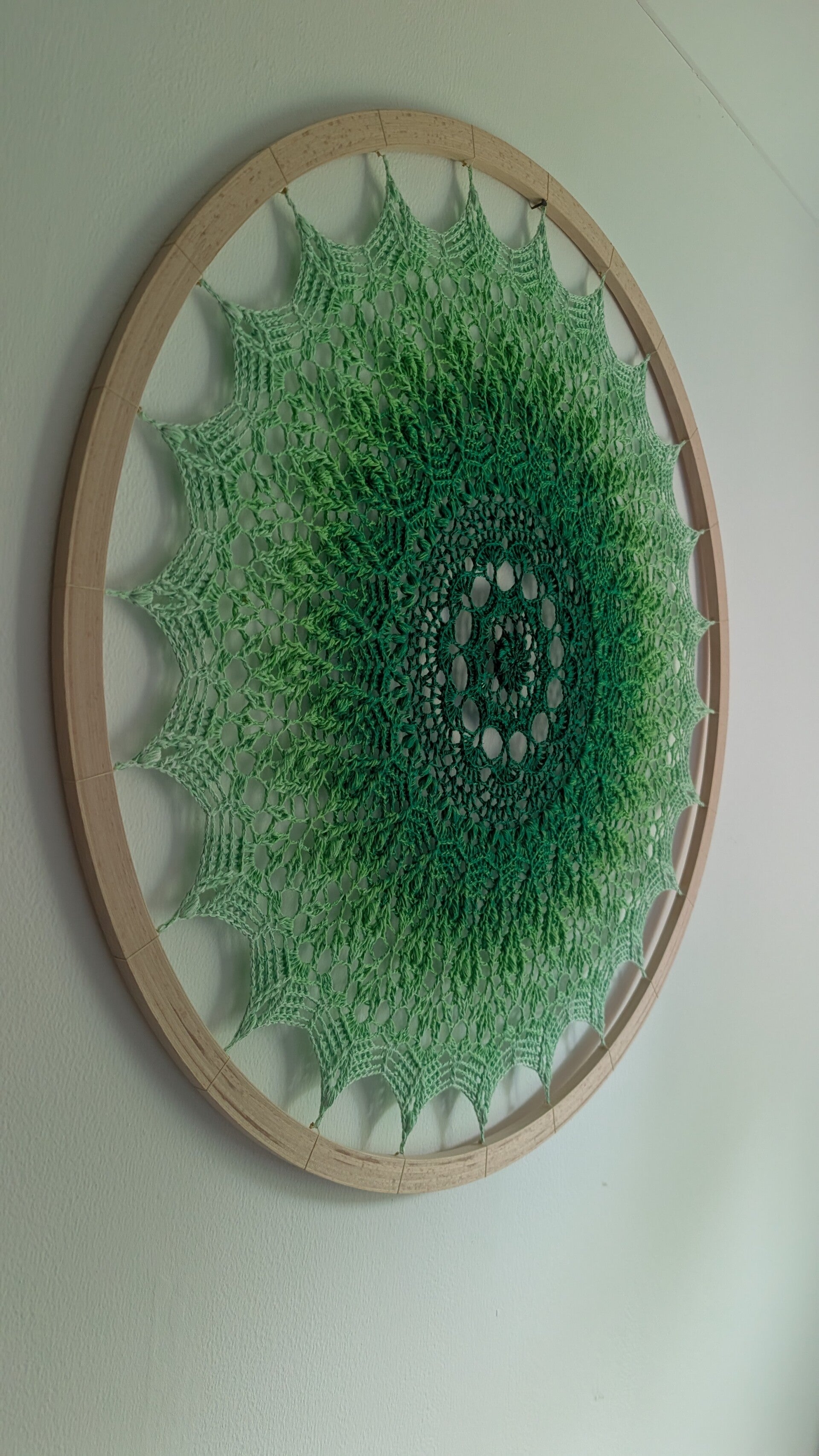 Shamrock Plume Mandala wall art 70cm