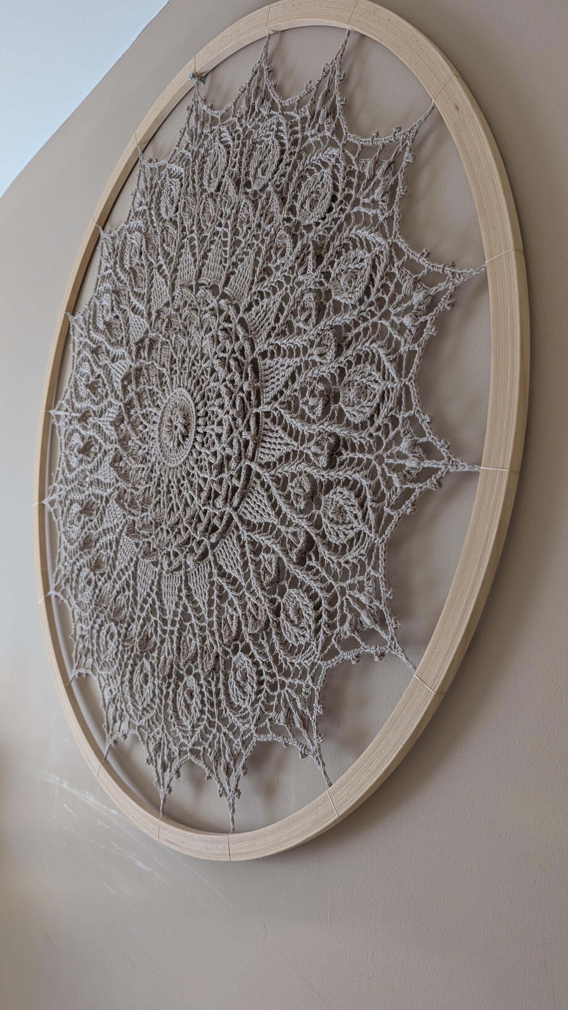 Woven lace Mandala wall art 80cm