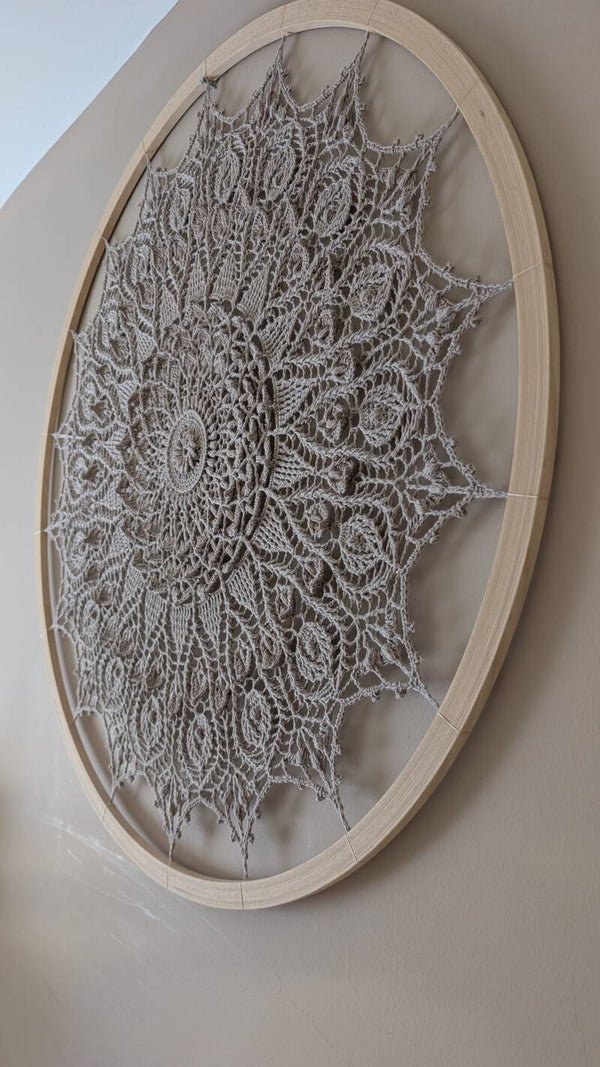 Woven lace Mandala wall art 80cm