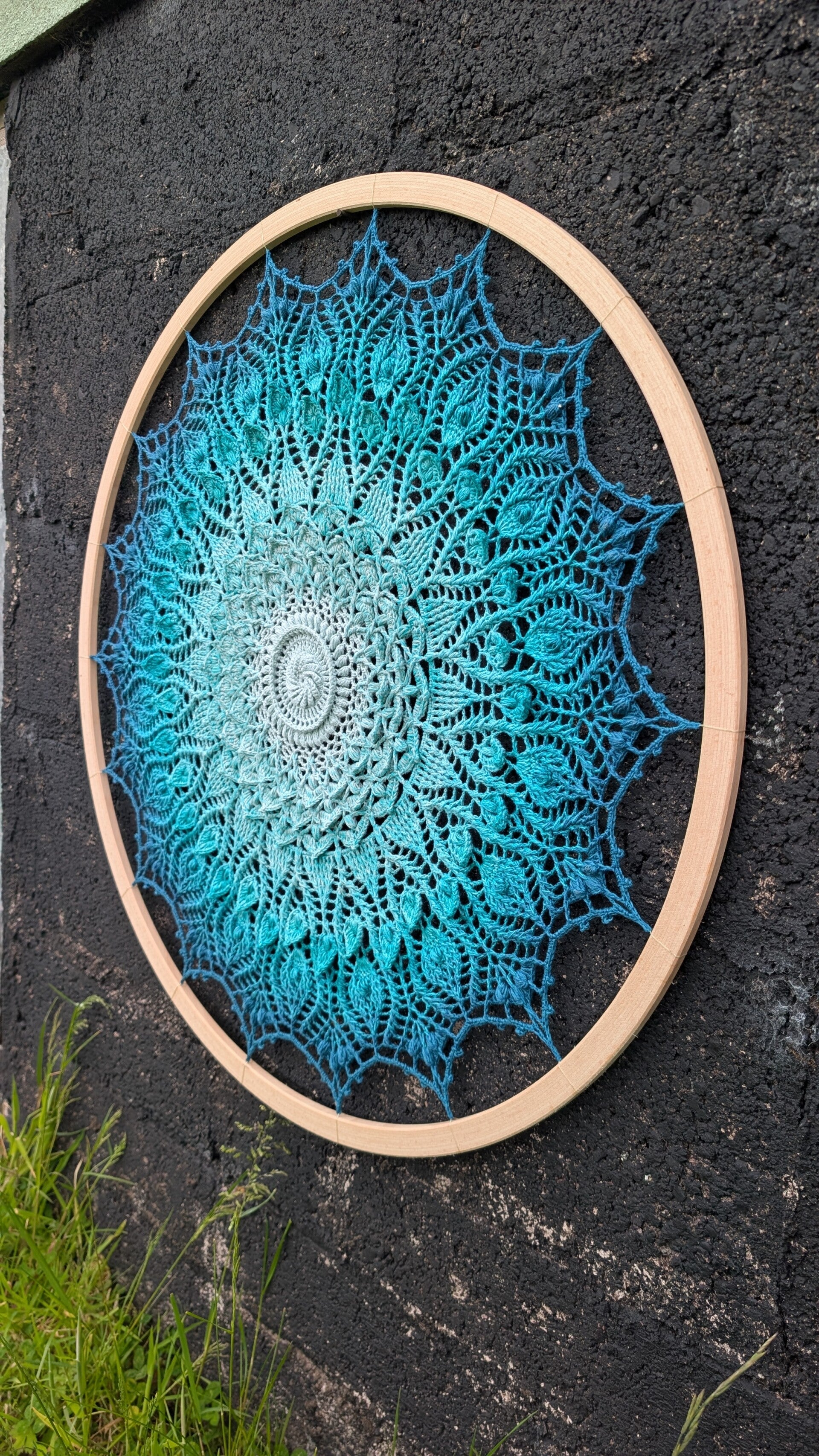 Azure Sea Mandala wall art 70cm