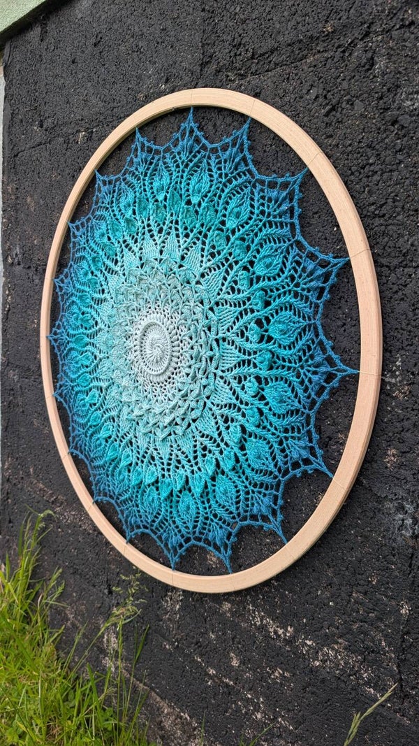 Azure Sea Mandala wall art 70cm