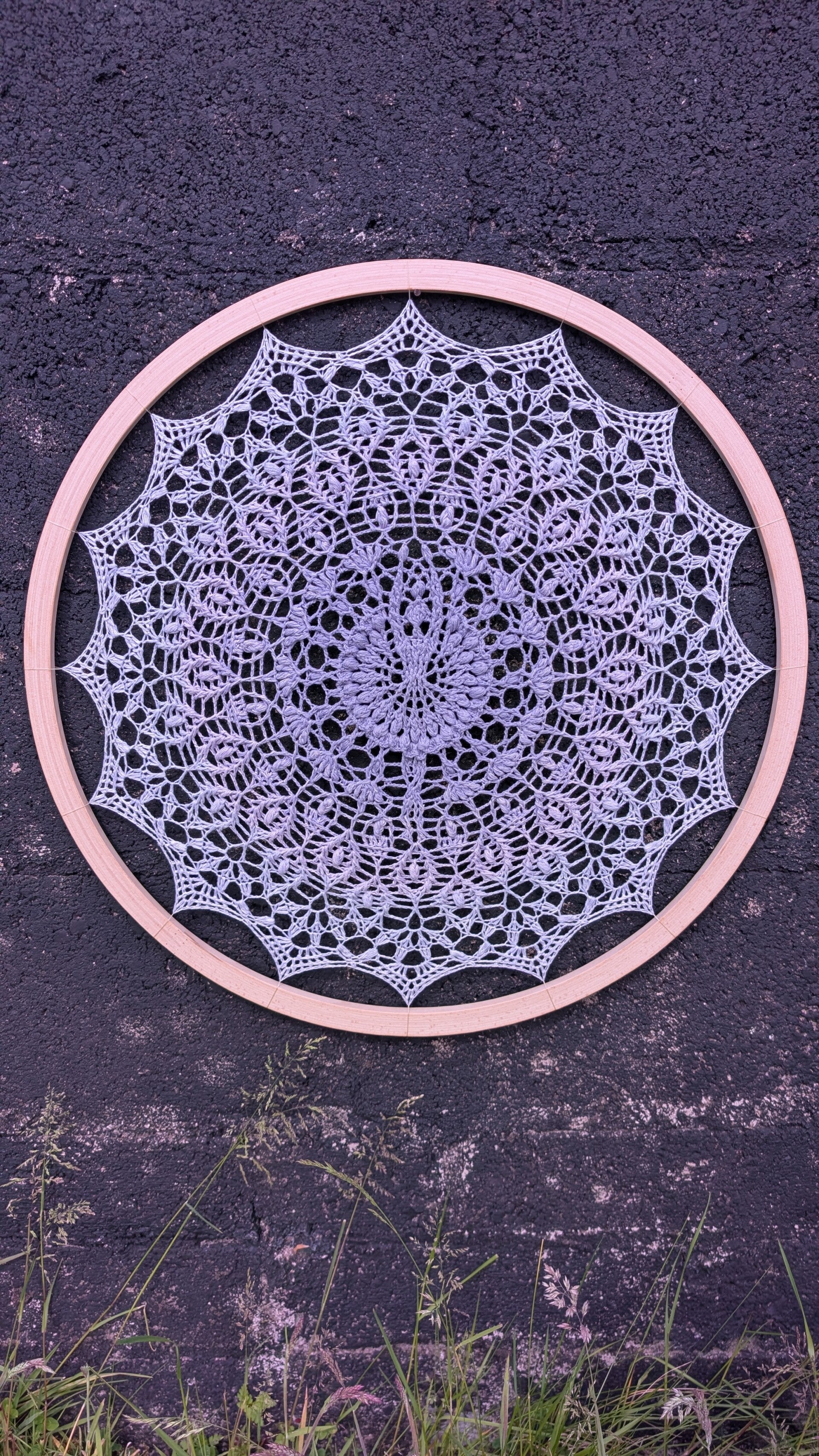 Lavender pirouette mandala wall art 60cm