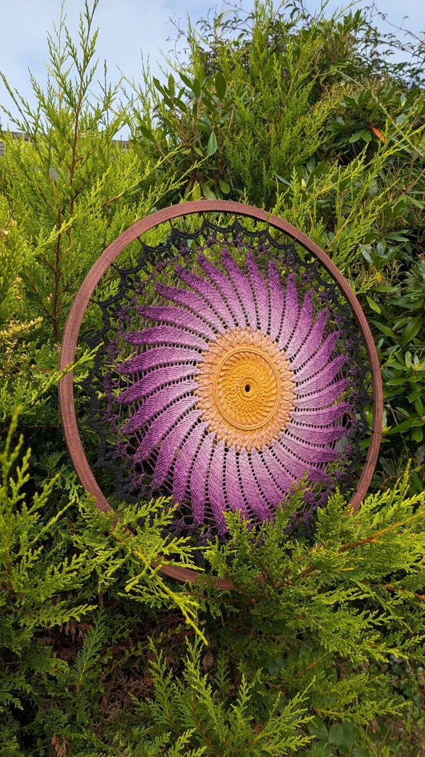 Violet motion mandala wall art 70cm