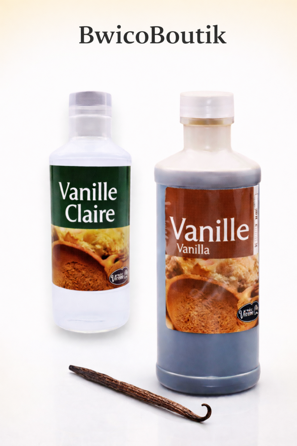 2 boutielles de 250 ml vanille noire et claire
