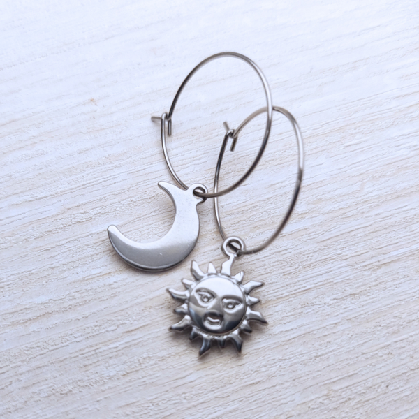 ORECCHINI HOOPS - SOLE E LUNA