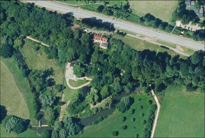 kaart van AHN van het gebied rondom Rozenhof en de waterval