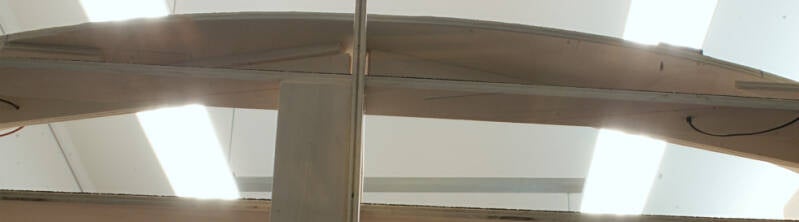 foto verlichting boven modelbaan en modelspoorbaan