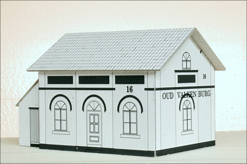 kartonnen model wachterswoning