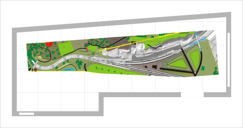 tweede aangepaste ontwerpen voor de modelbaan, met hetzelfde sporenplan.