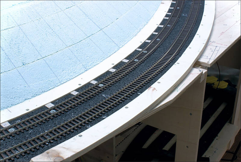 rails langs het perron leggen